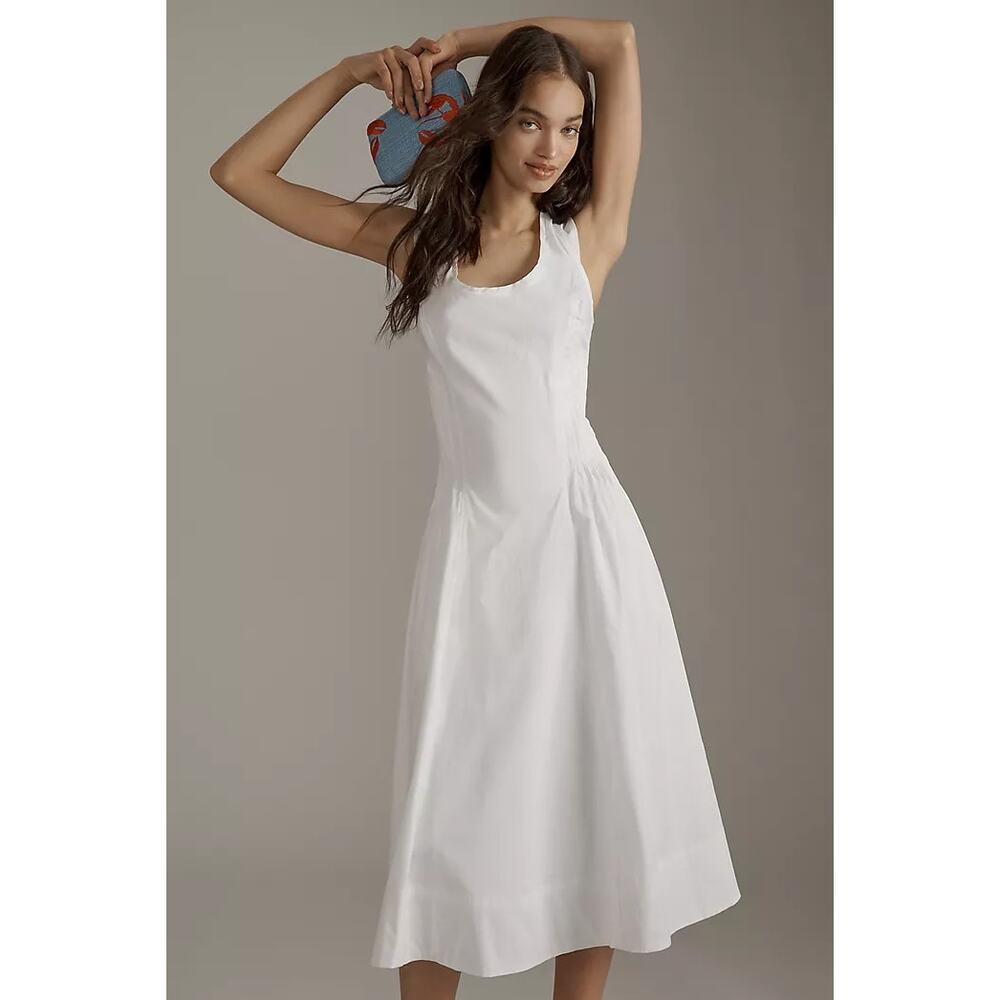 By Anthropologie Sleeveless Scoop-Neck Midi Dress